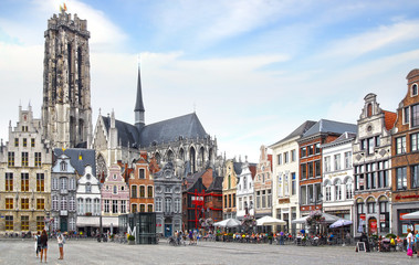 St. Rumbold's Cathedral at Grote Markt. Mechelen - 64830889
