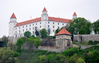 Castle and park in the city of Bratislava, Slovakia, Europe
