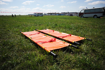 Stretcher for carrying of wounded people