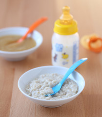 Baby milk and porridge
