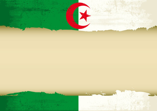 Algerian scrathed flag