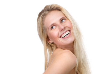 Fototapeta premium happy young blond woman smiling