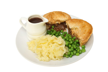 Pie and veg