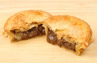 Meat pie on board