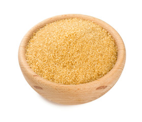 brown sugar in a wooden bowl