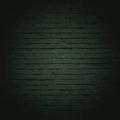 Green dark brick wall