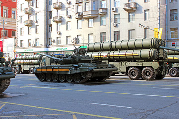 Military parade dedicated to Victory Day in World War II in Mosc