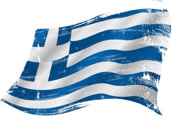 greek grunge flag