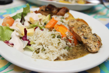 Rice and chicken breast
