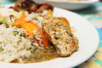 Rice and chicken breast