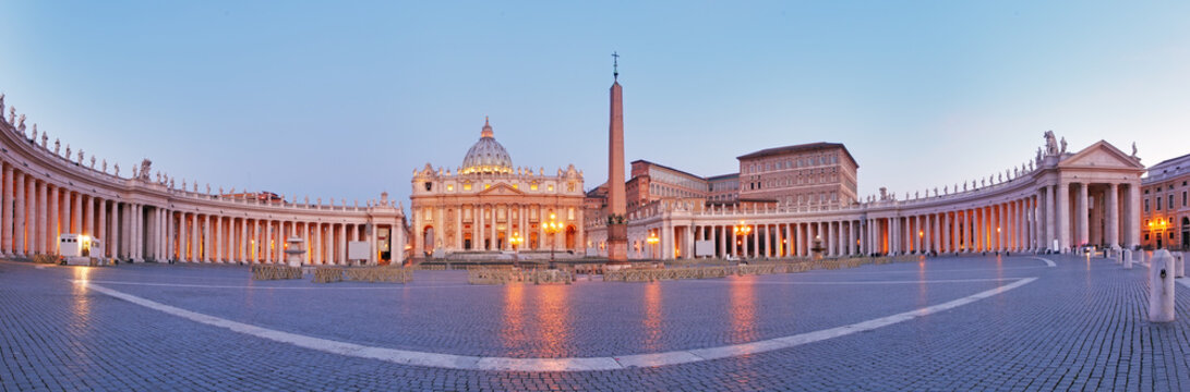 Fototapeta Panoramic view of Vatican city, Rome.