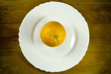 plate and orange