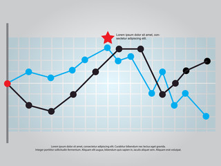 line graph vector