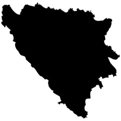 High detailed vector map - Bosnia & Herzegovina.