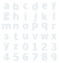 lowercase alphabet with graph paper