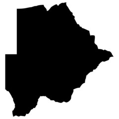 High detailed vector map - Botswana.