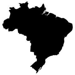 High detailed vector map - Brazil.
