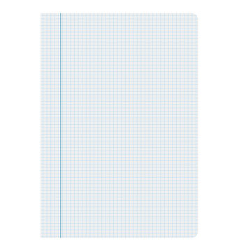 illustration of checkered paper sheet margins