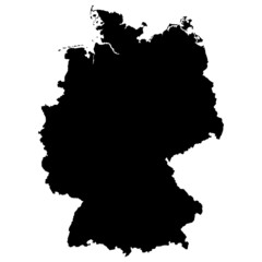 High detailed vector map - Germany.