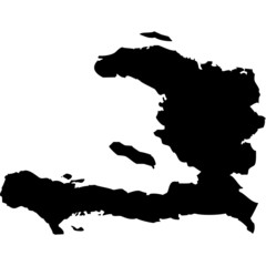 High detailed vector map - Haiti. - obrazy, fototapety, plakaty