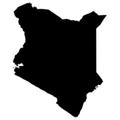High detailed vector map - Kenya.