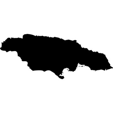 High detailed vector map - Jamaica.