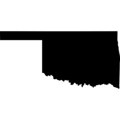 High detailed vector map - Oklahoma. - obrazy, fototapety, plakaty