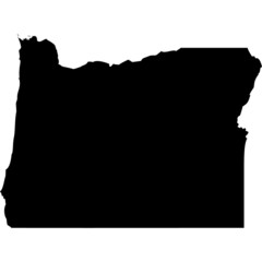 High detailed vector map - Oregon. - obrazy, fototapety, plakaty