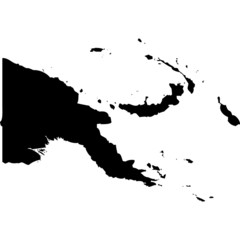 Naklejka premium High detailed vector map - Papau New Guinea.