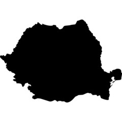 High detailed vector map - Romania.