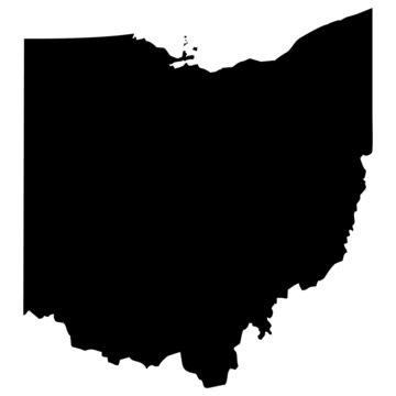 High detailed vector map - Ohio.