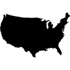 High detailed vector map - United States.