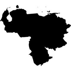 High detailed vector map - Venezuela.