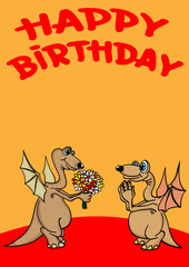 Greeting card. Happy birthday.