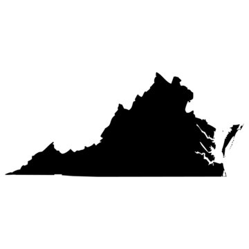 High detailed vector map - Virginia.