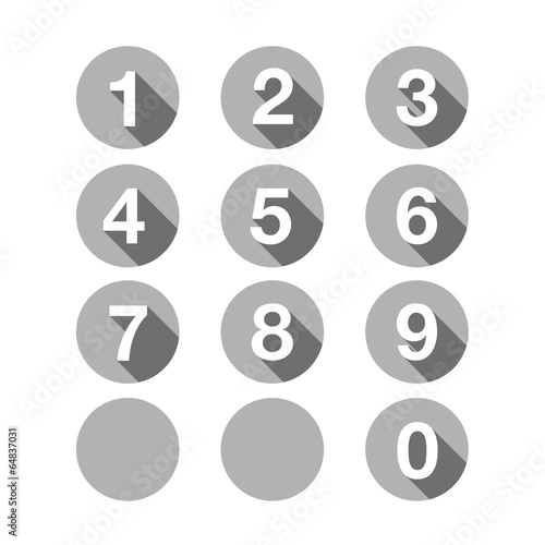 "Numbers set grey. Vector flat design" 스톡 이미지, 로열티프리 벡터 파일 : Fotolia ...