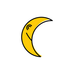 moon icon line design