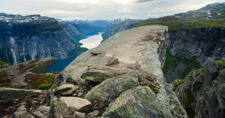 Norway Mountain Vibrant Landscape Trolltunga Odda Fjord Norge Hi