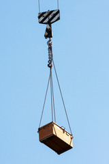 Crane hook with container