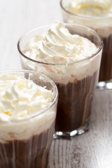Coffee cocktail with cream foam