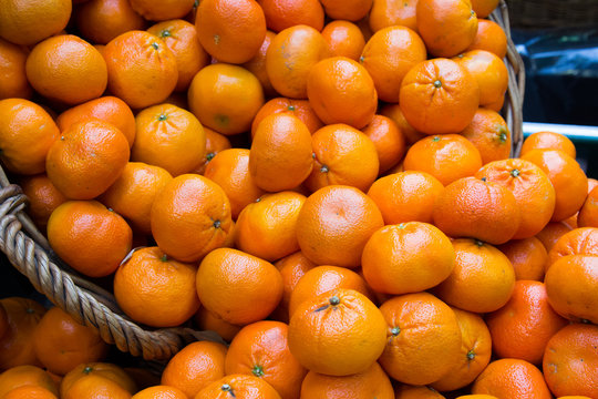 Fresh Oranges at a Market