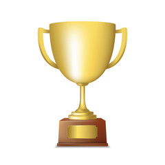 Golden trophy emblem