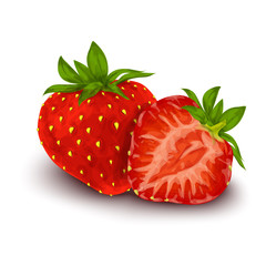 Strawberry isolated poster