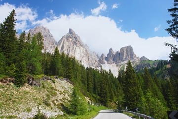 Alpine pass Tre Croci, Italian Alps