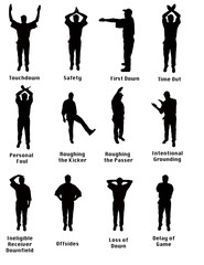 Silhouette of Football Signals