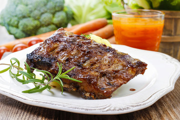 Ribs with honey