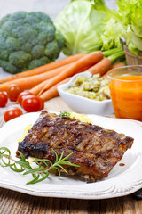 Ribs with honey