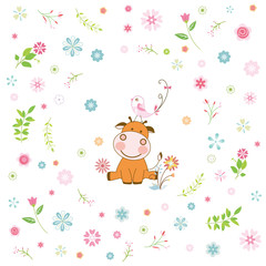 cute cartoon greeting card