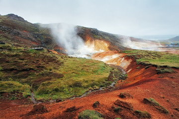 Geaothermal area Seltun near Krysuvik - Iceland