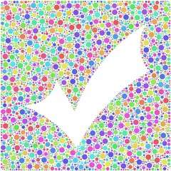 Positive checkmark into a square icon